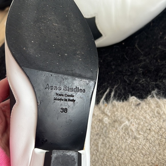 Acne black and white flats size 38 - Picture 4 of 9